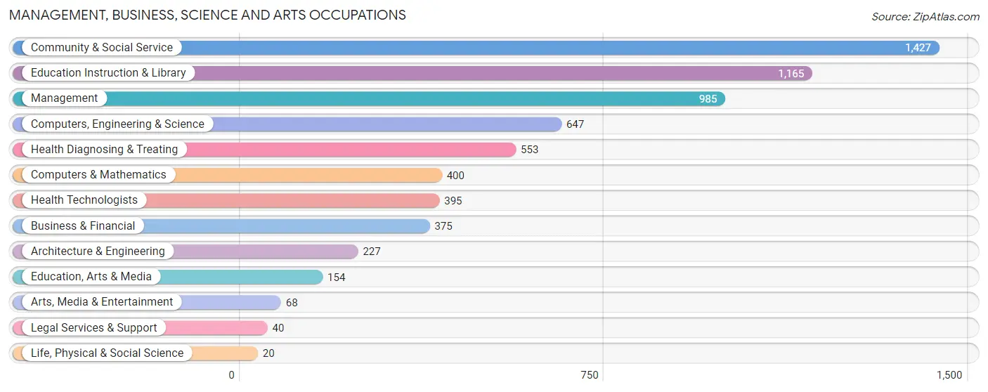 Management, Business, Science and Arts Occupations in Zip Code 08731