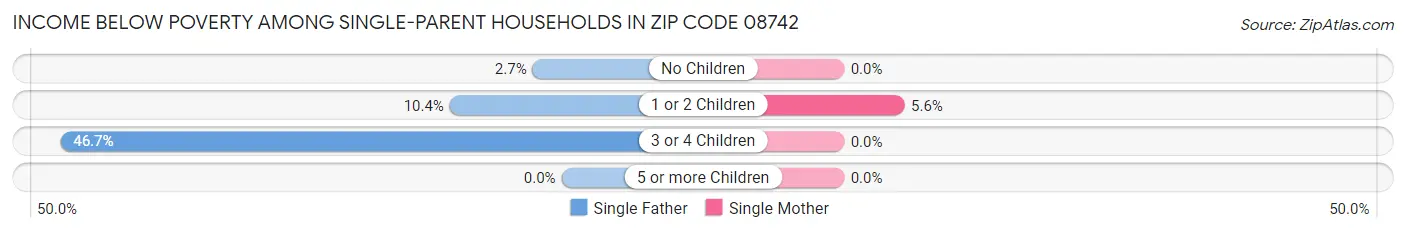 Income Below Poverty Among Single-Parent Households in Zip Code 08742