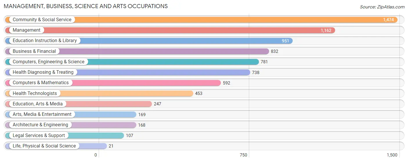 Management, Business, Science and Arts Occupations in Zip Code 08861