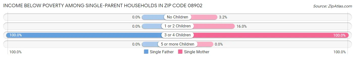 Income Below Poverty Among Single-Parent Households in Zip Code 08902