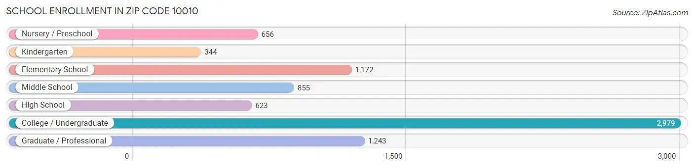 School Enrollment in Zip Code 10010