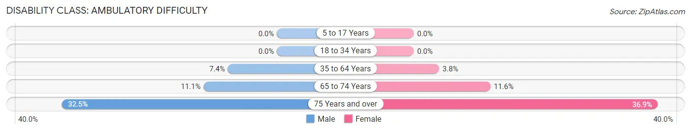 Disability in Zip Code 10038: <span>Ambulatory Difficulty</span>