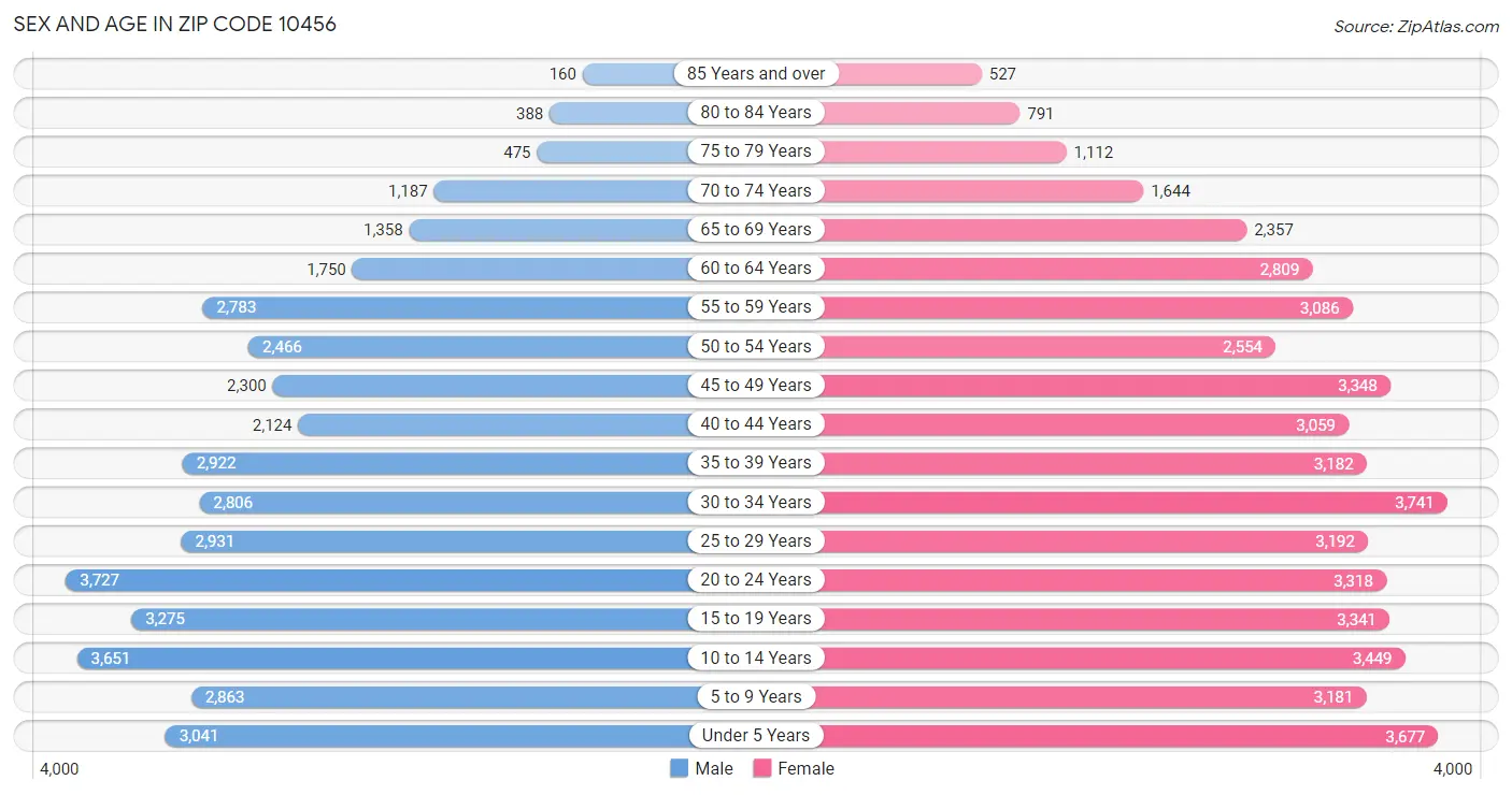 Sex and Age in Zip Code 10456