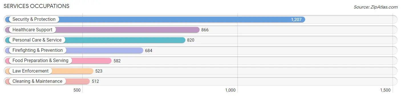 Services Occupations in Zip Code 10465