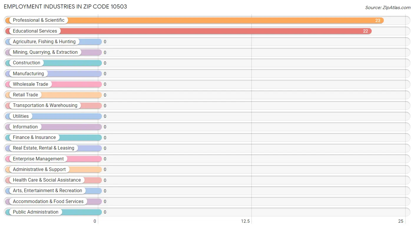 Employment Industries in Zip Code 10503