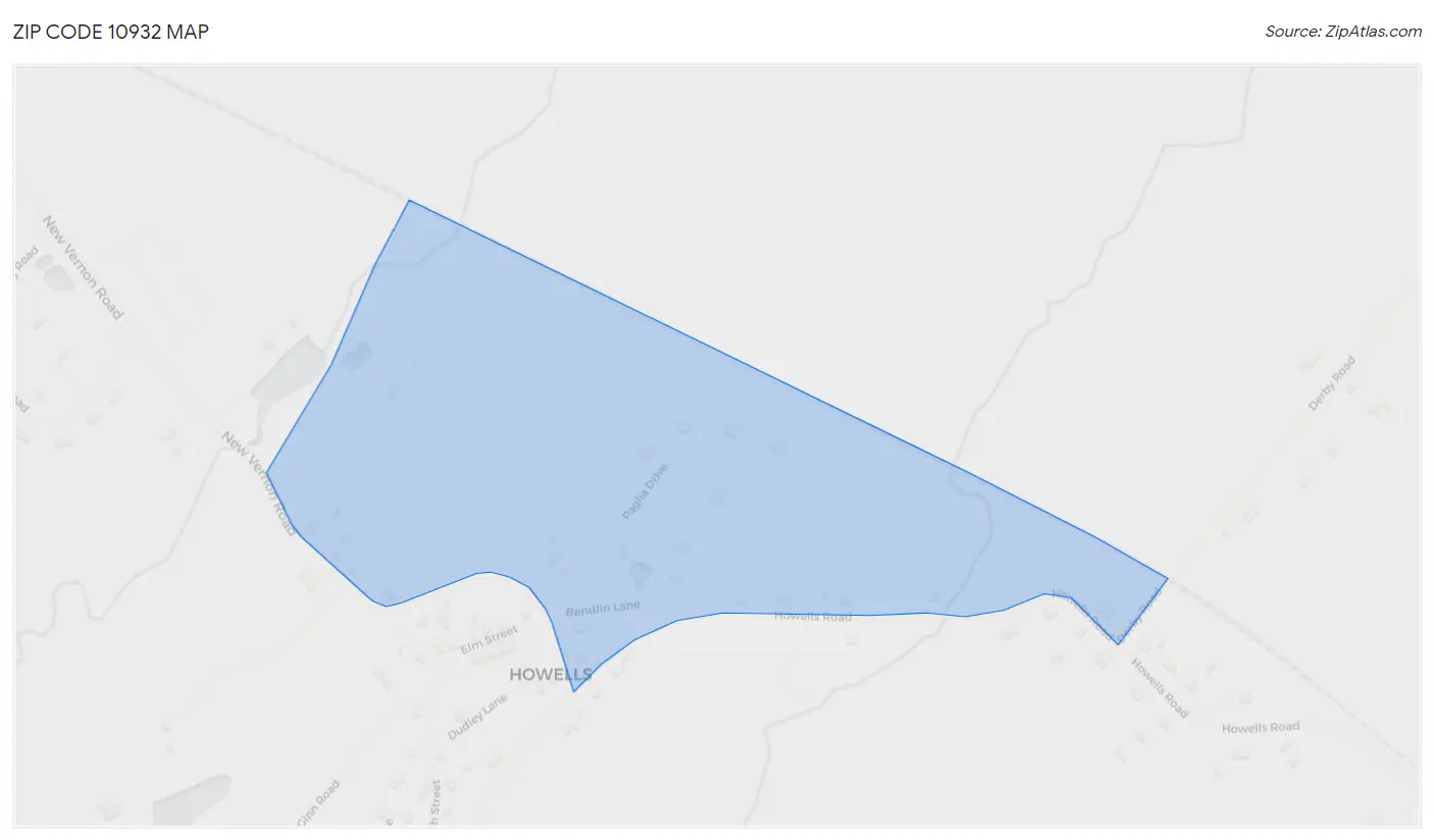 Zip Code 10932 Map