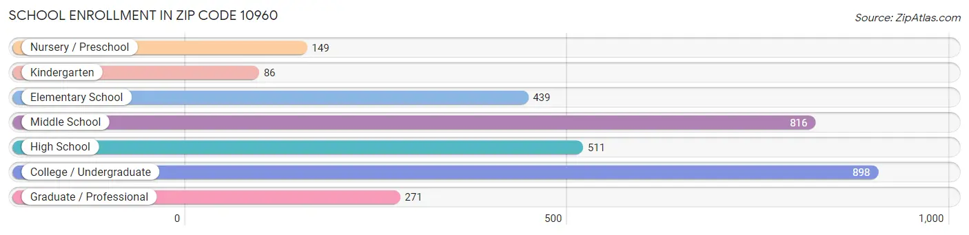 School Enrollment in Zip Code 10960