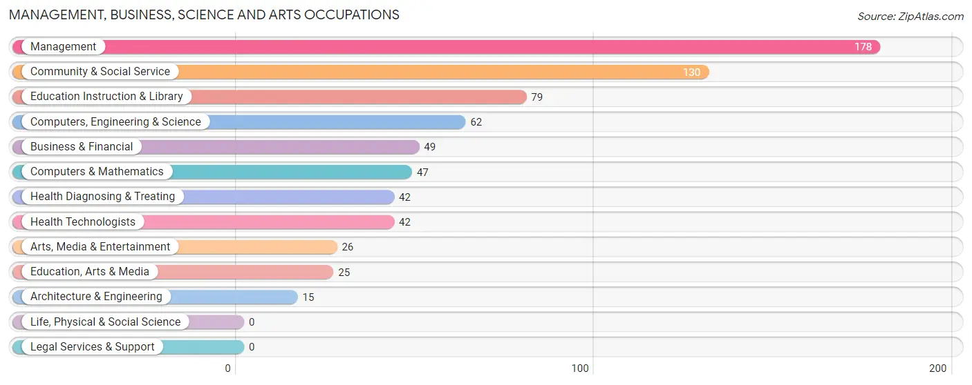 Management, Business, Science and Arts Occupations in Zip Code 10976