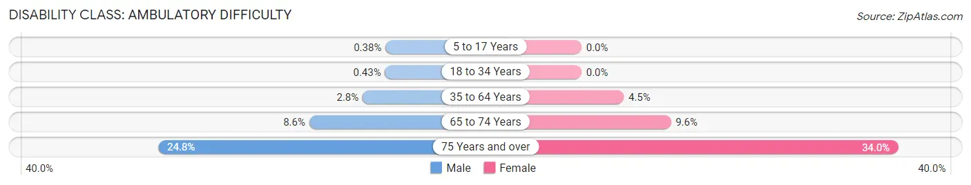 Disability in Zip Code 11010: <span>Ambulatory Difficulty</span>