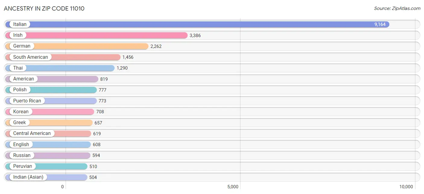 Ancestry in Zip Code 11010