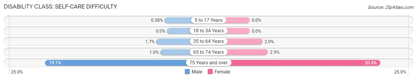 Disability in Zip Code 11010: <span>Self-Care Difficulty</span>