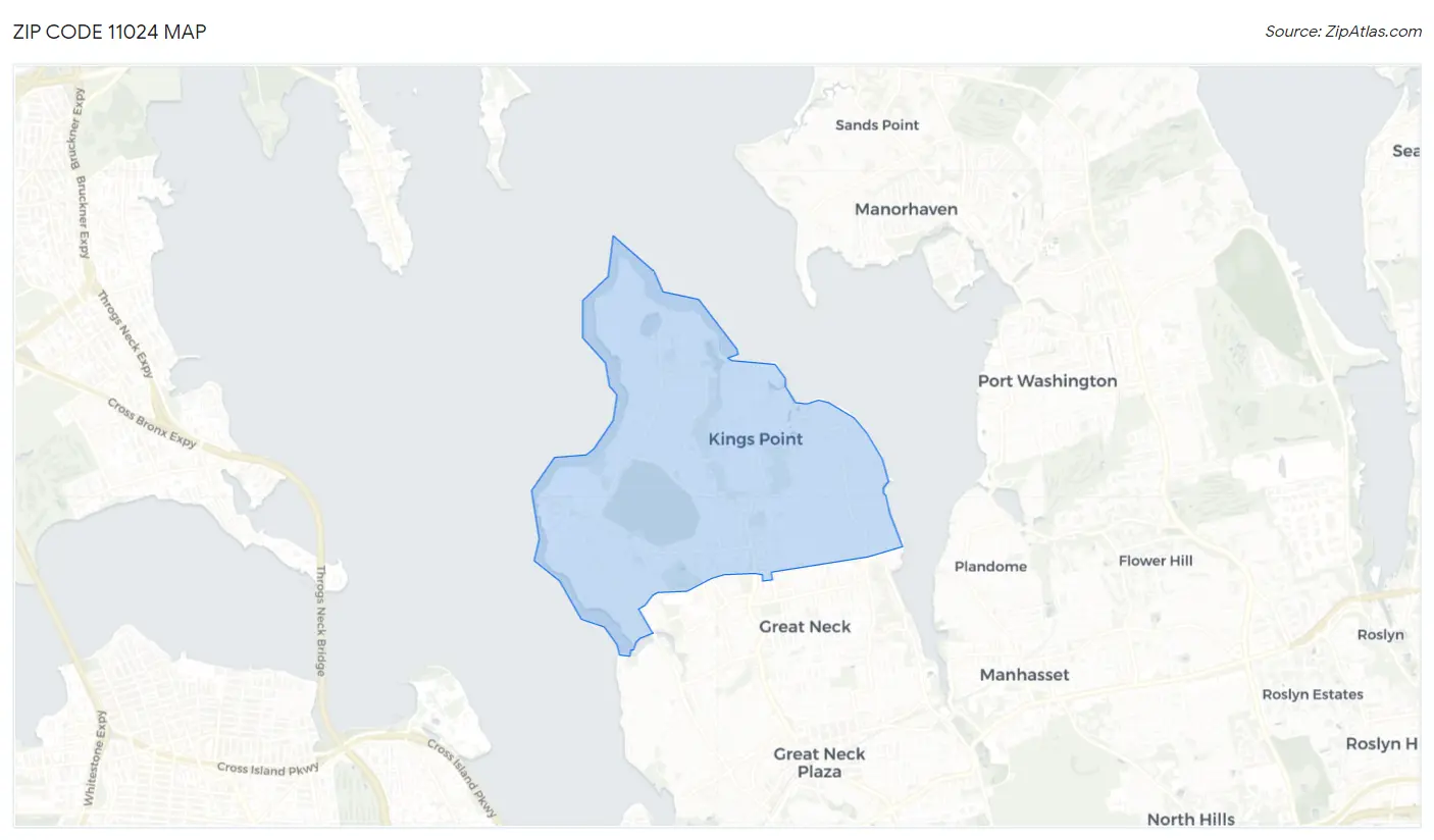 Zip Code 11024 Map