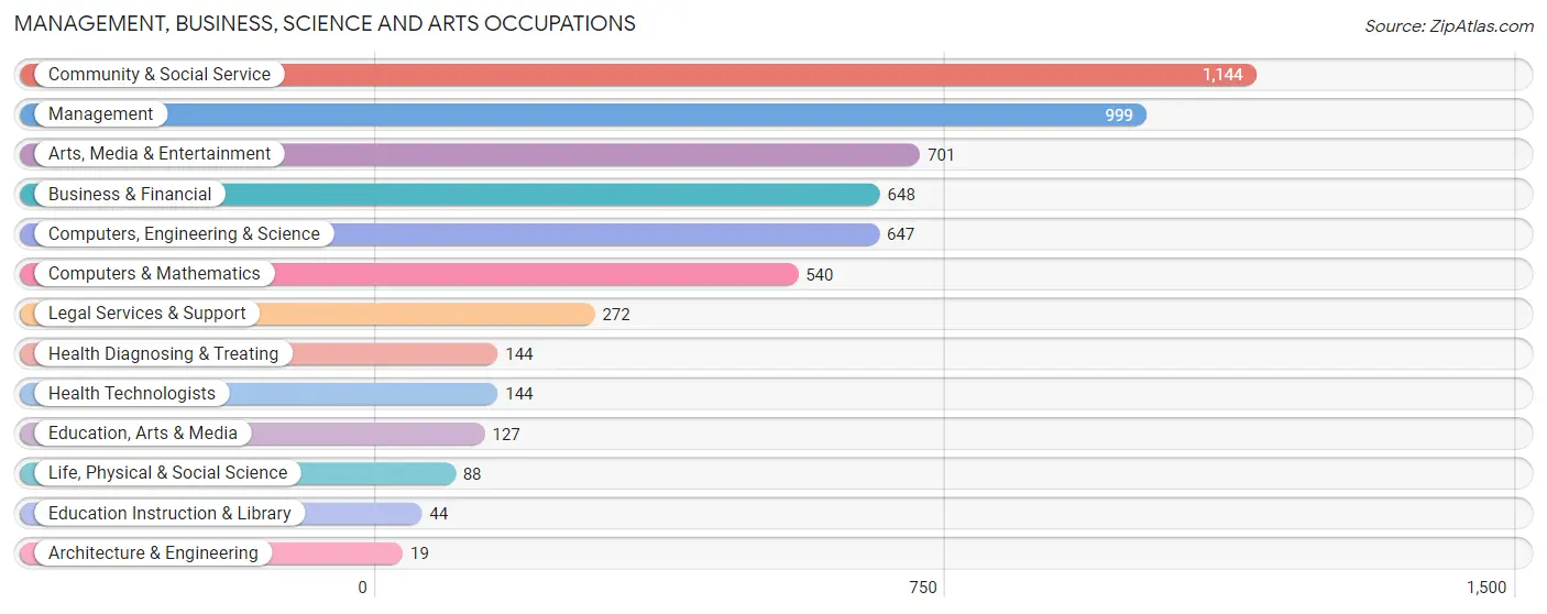 Management, Business, Science and Arts Occupations in Zip Code 11109