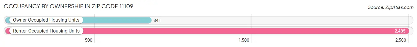 Occupancy by Ownership in Zip Code 11109