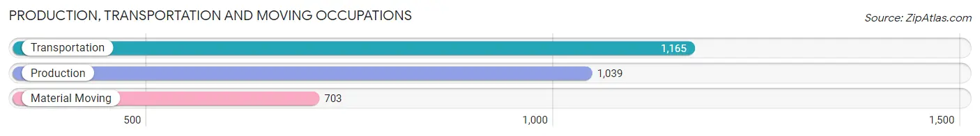Production, Transportation and Moving Occupations in Zip Code 11219