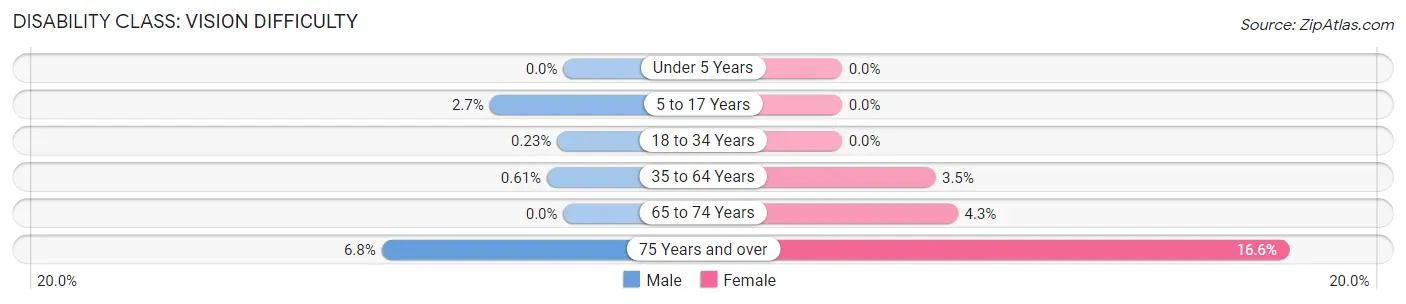 Disability in Zip Code 11249: <span>Vision Difficulty</span>