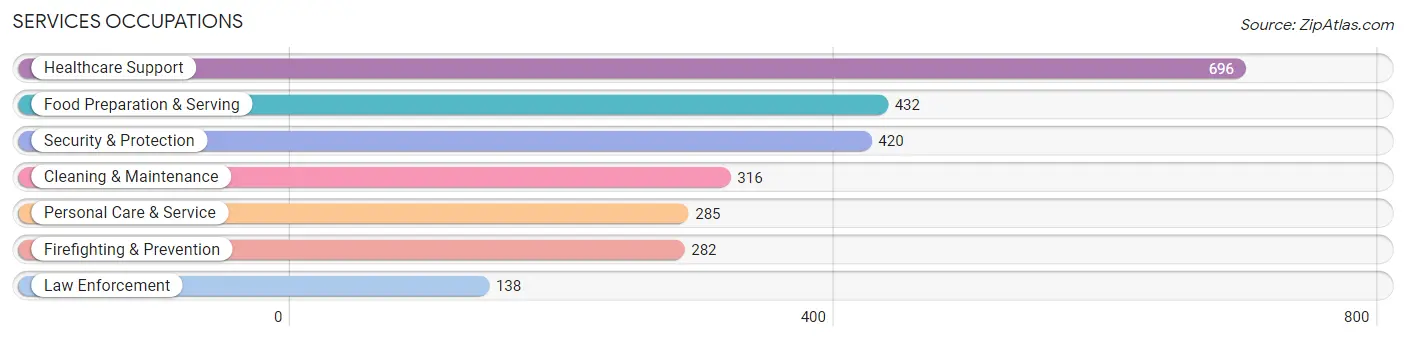 Services Occupations in Zip Code 11427