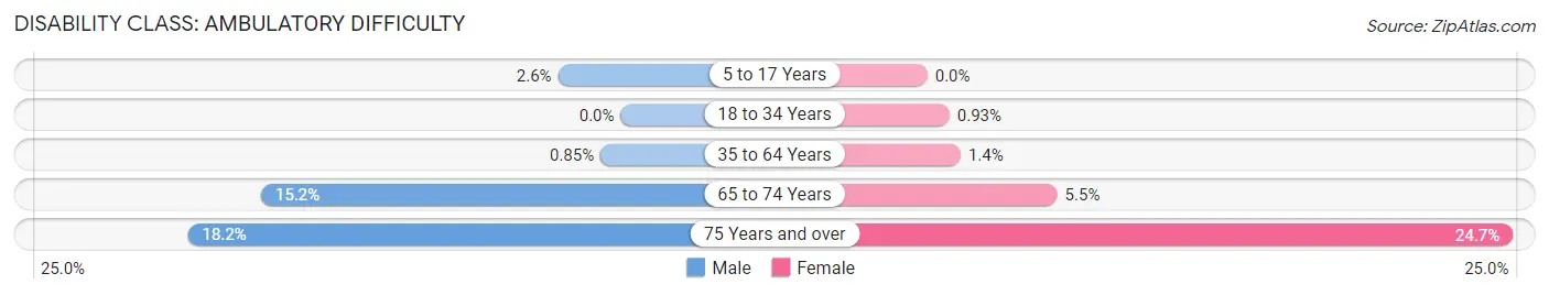 Disability in Zip Code 11501: <span>Ambulatory Difficulty</span>