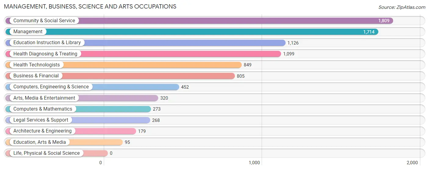 Management, Business, Science and Arts Occupations in Zip Code 11563