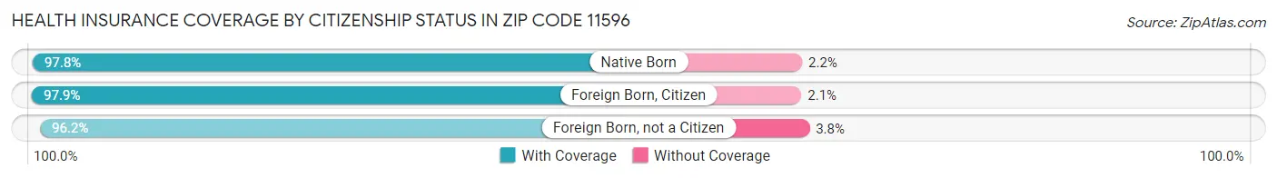 Health Insurance Coverage by Citizenship Status in Zip Code 11596