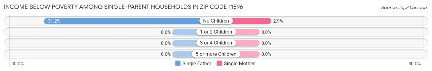Income Below Poverty Among Single-Parent Households in Zip Code 11596