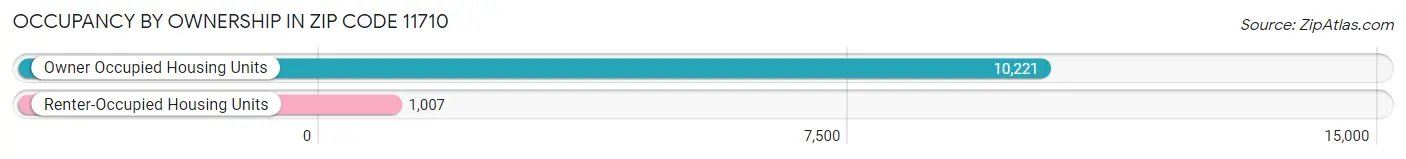 Occupancy by Ownership in Zip Code 11710