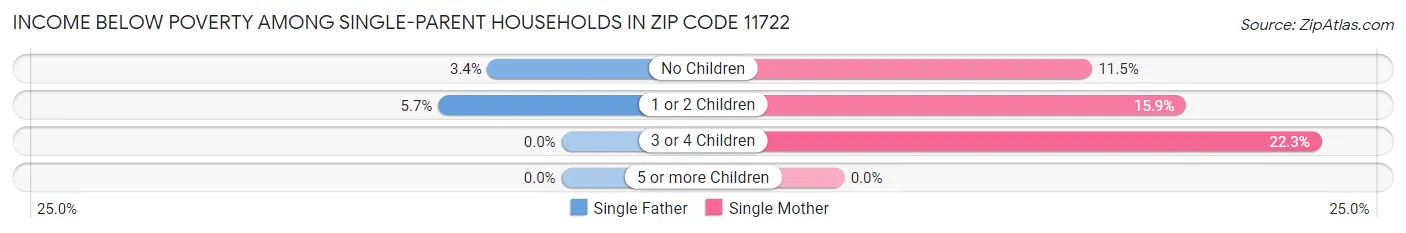 Income Below Poverty Among Single-Parent Households in Zip Code 11722