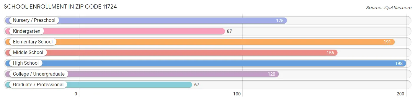 School Enrollment in Zip Code 11724