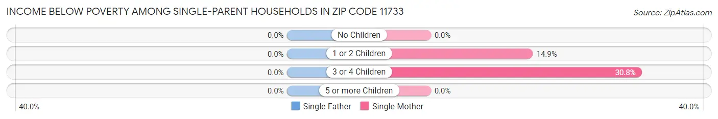 Income Below Poverty Among Single-Parent Households in Zip Code 11733