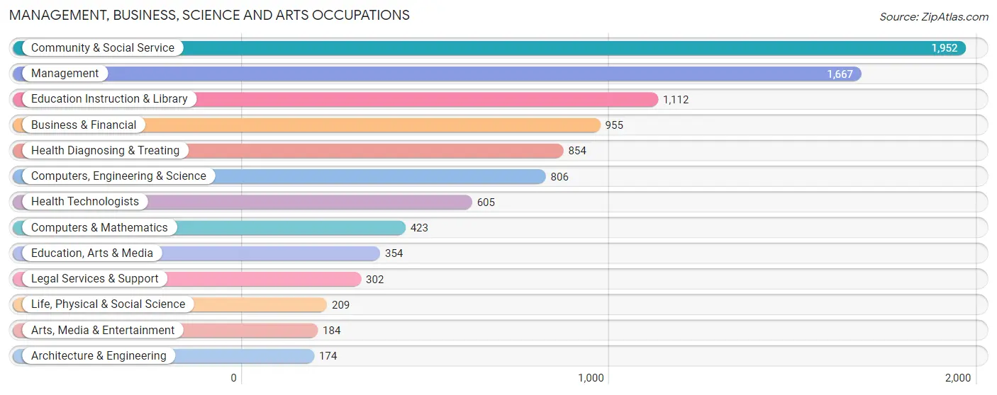 Management, Business, Science and Arts Occupations in Zip Code 11741