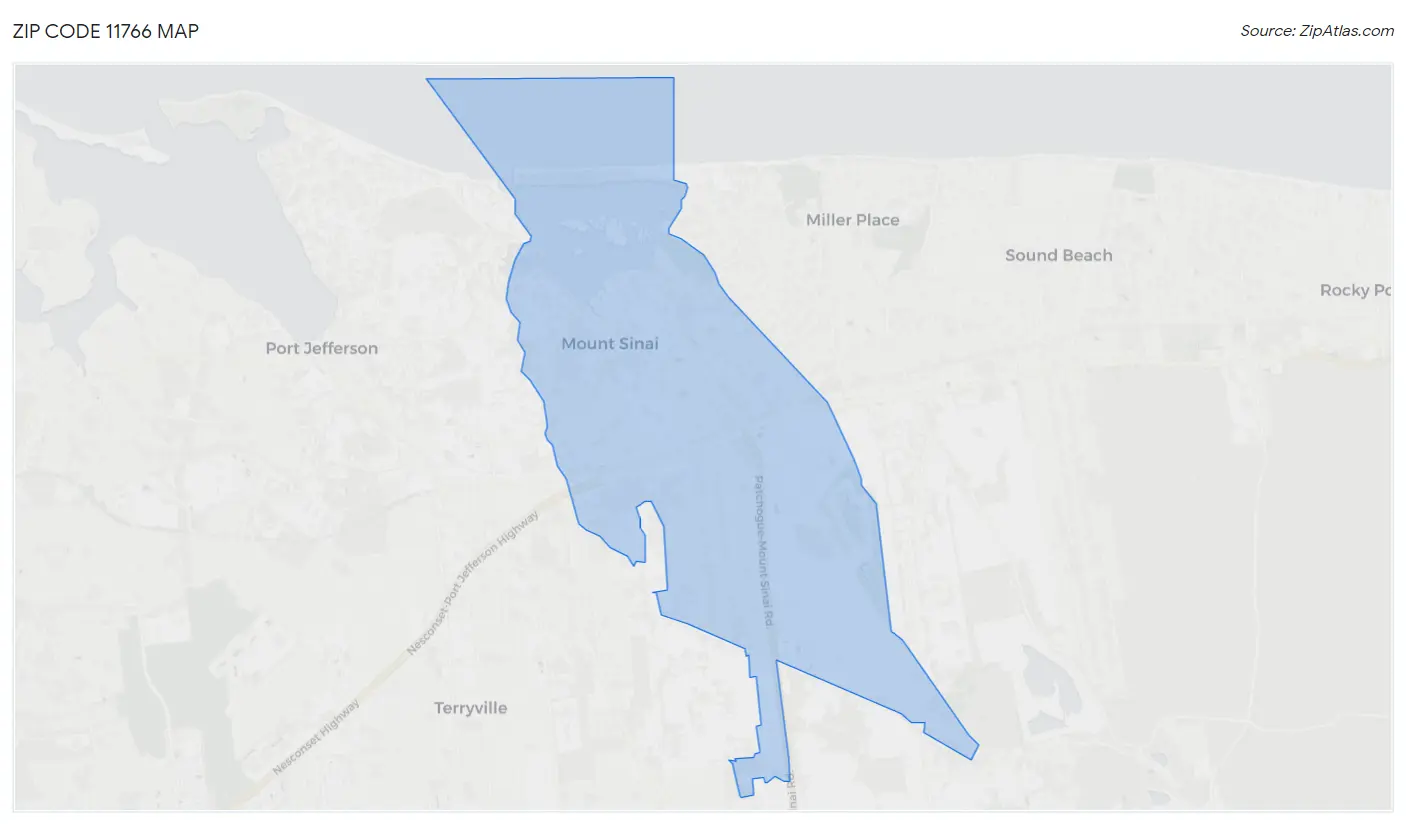 Zip Code 11766 Map