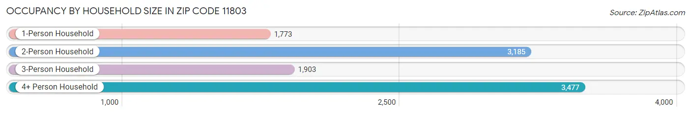 Occupancy by Household Size in Zip Code 11803