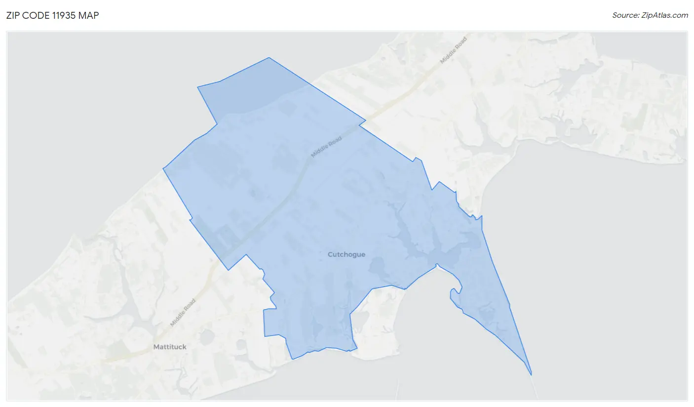 Zip Code 11935 Map