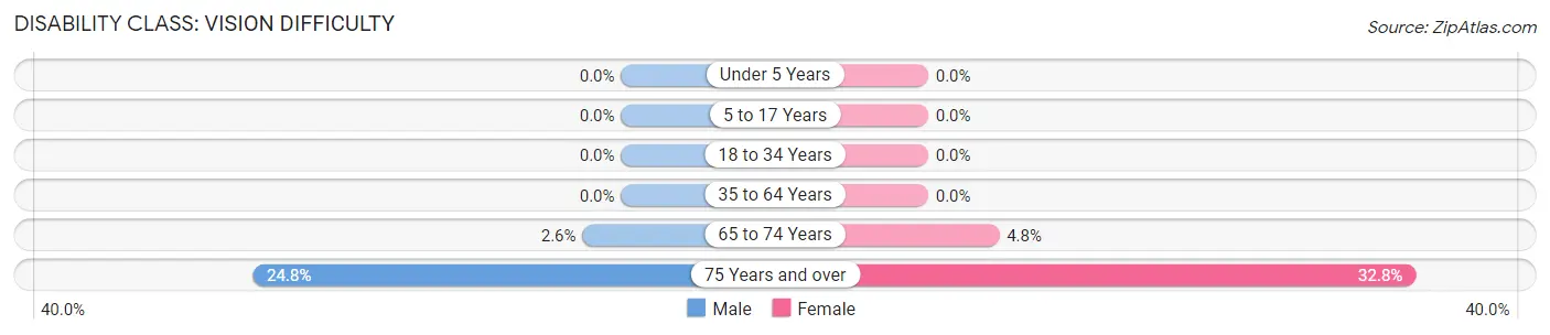 Disability in Zip Code 11954: <span>Vision Difficulty</span>