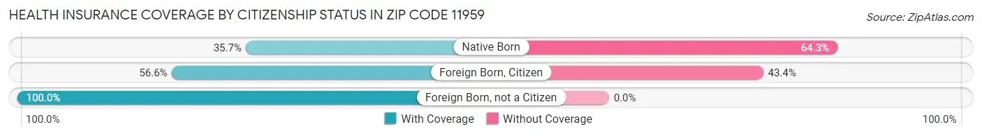 Health Insurance Coverage by Citizenship Status in Zip Code 11959