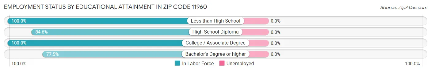 Employment Status by Educational Attainment in Zip Code 11960