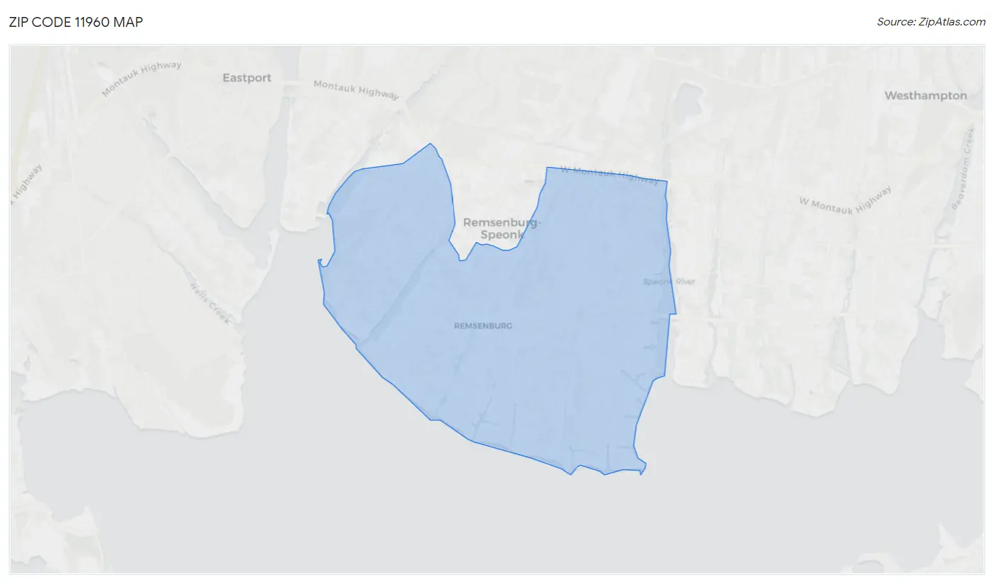 Zip Code 11960 Map