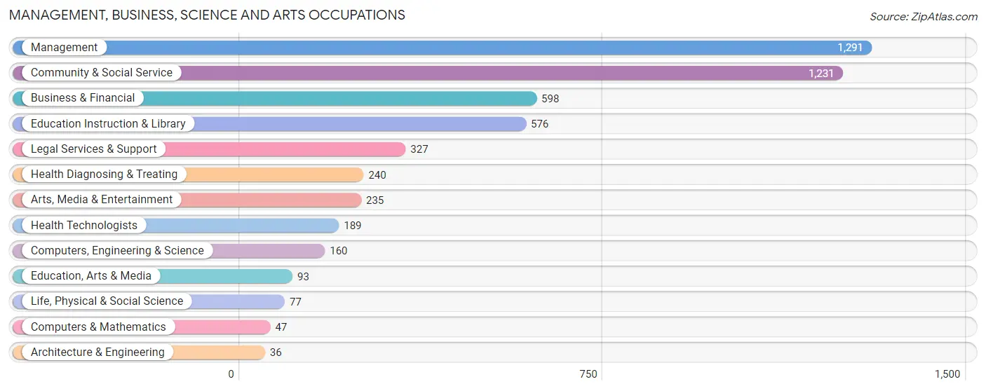 Management, Business, Science and Arts Occupations in Zip Code 11968