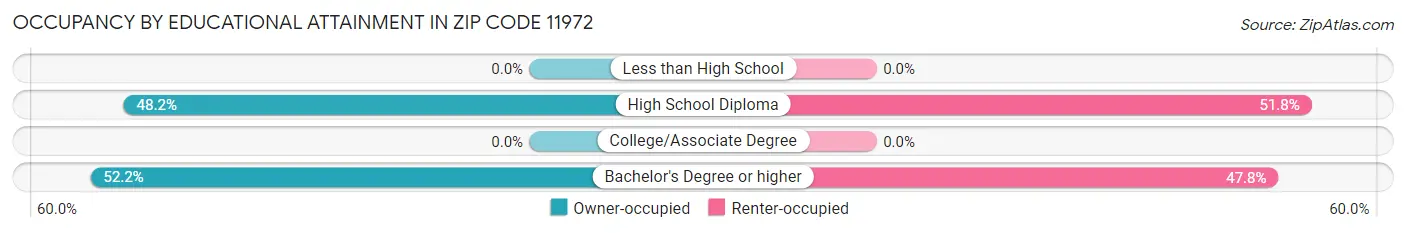 Occupancy by Educational Attainment in Zip Code 11972