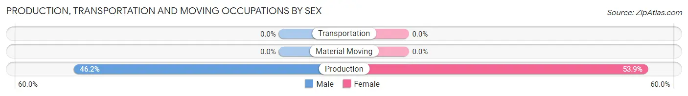 Production, Transportation and Moving Occupations by Sex in Zip Code 11975
