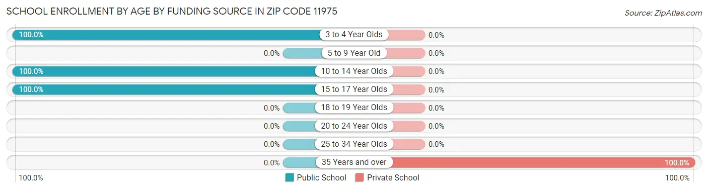 School Enrollment by Age by Funding Source in Zip Code 11975