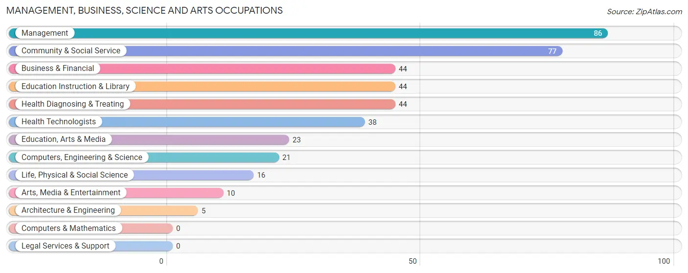 Management, Business, Science and Arts Occupations in Zip Code 12023