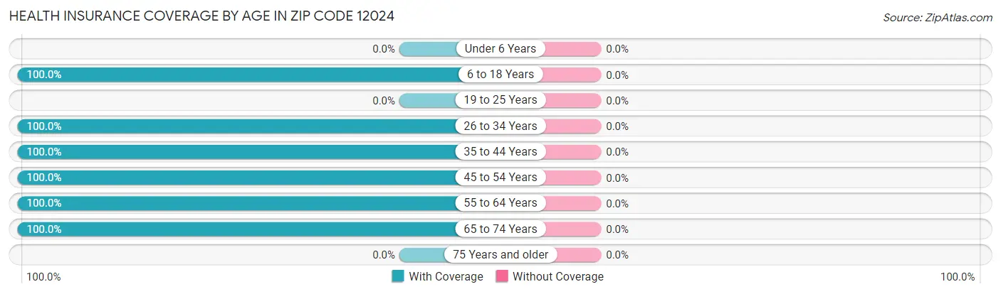 Health Insurance Coverage by Age in Zip Code 12024