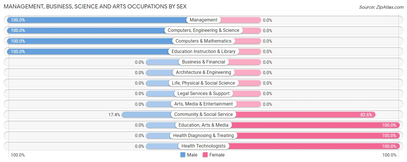 Management, Business, Science and Arts Occupations by Sex in Zip Code 12031