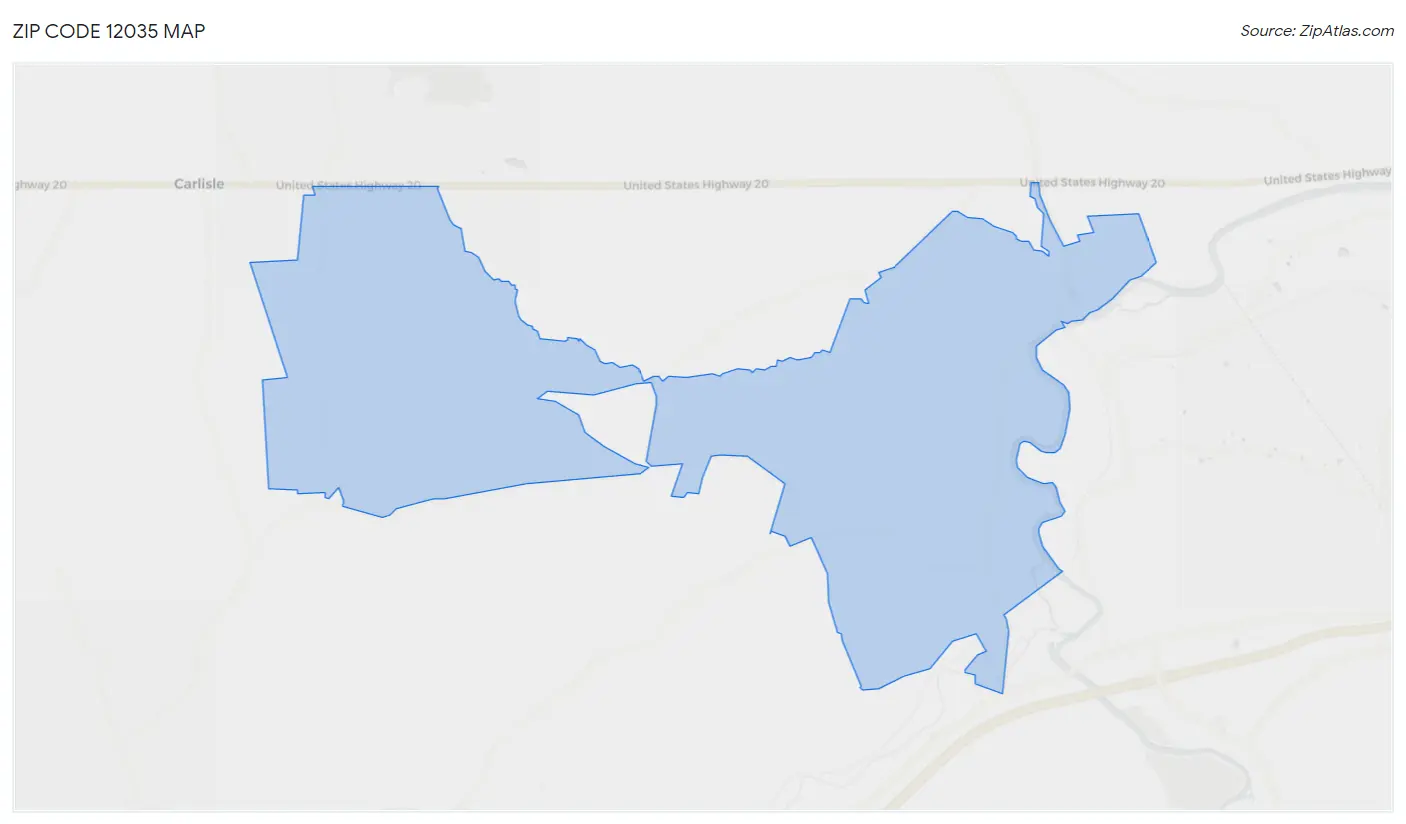 Zip Code 12035 Map