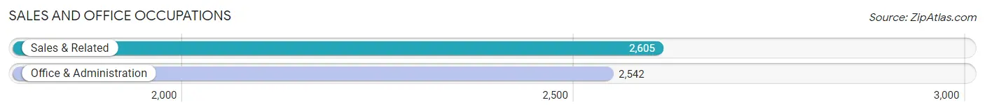 Sales and Office Occupations in Zip Code 12065