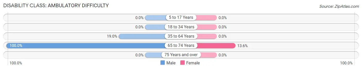 Disability in Zip Code 12069: <span>Ambulatory Difficulty</span>