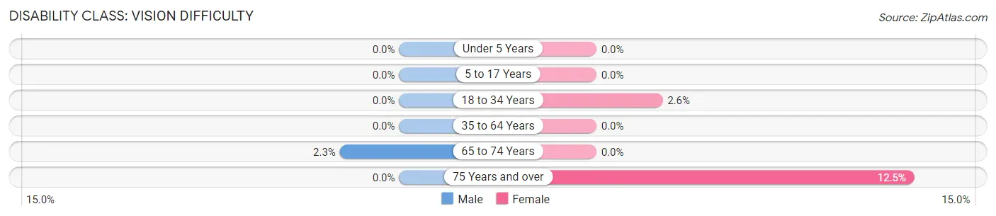 Disability in Zip Code 12070: <span>Vision Difficulty</span>