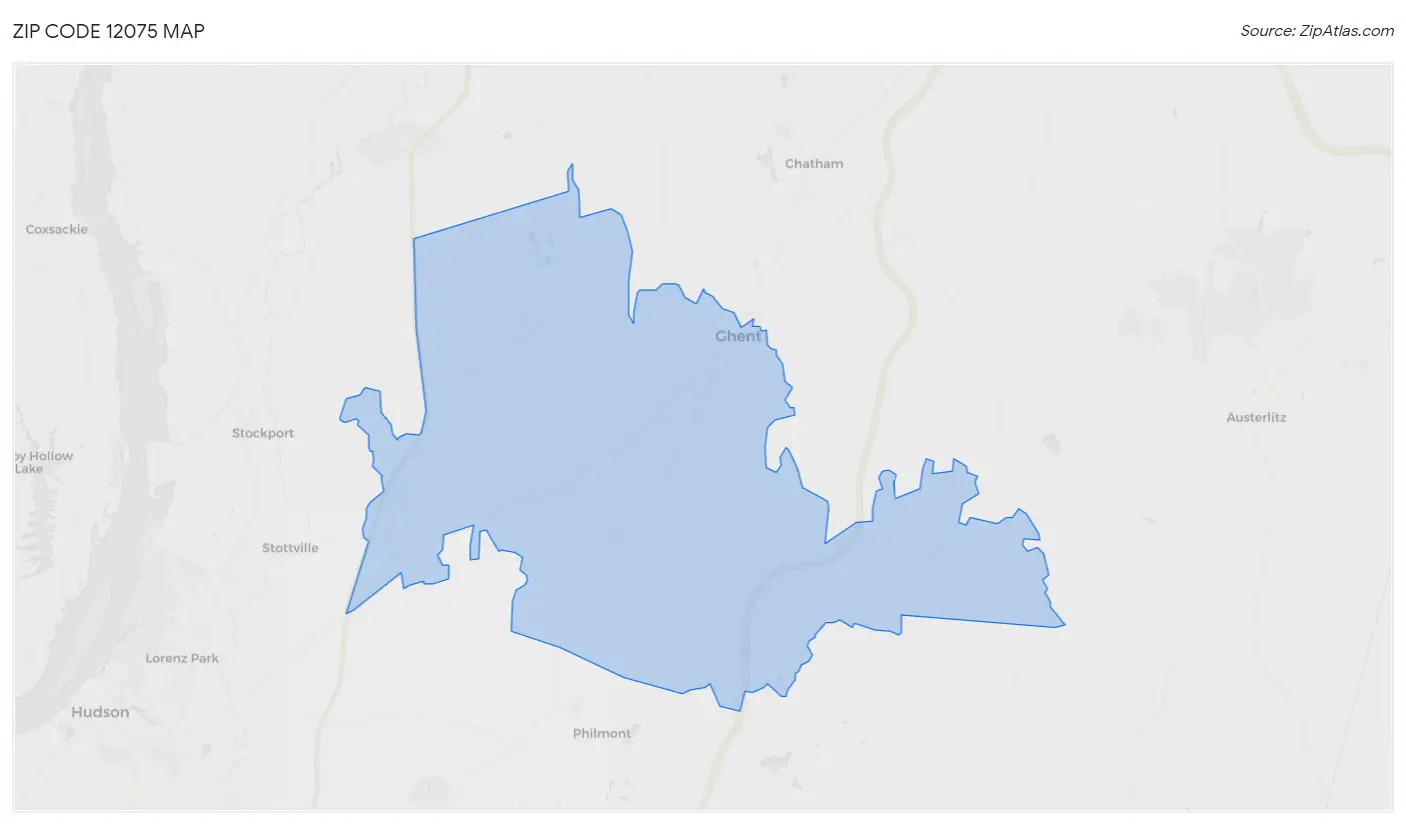 Zip Code 12075 Map