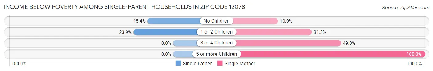 Income Below Poverty Among Single-Parent Households in Zip Code 12078
